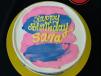 Vanila Pink And Blue Cake