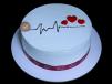 Three Heart Vanilla Cake