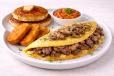 Meat W/ Mushroom Omelette Meal