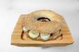 Peanuts Butter With Banana Bagel