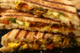 Schezwan Vegetables Paneer Methi Grilled Cheese Sandwich