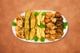 Mixed Fried Vegetables Plate Fresh