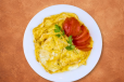 Omelette Egg With Tomato Plate Fresh