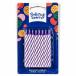 Candles Stripes Purple (1x24pcs)