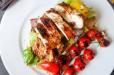 Grilled Chicken With Sautéed  Veggies