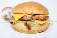 Chicken burger with double cheese