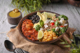 Grilled Martino Chicken And Quinoa Bowl With Spicy Jalapeno Sauce