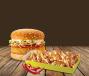 Crispy Veg Burger + Peri Peri Loaded Fries