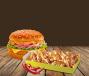 Double Cheese Burger + Peri Peri Loaded Fries