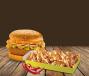 Dubai Cheese Burst Burger + Peri Peri Loaded Fries