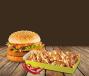 Peri Peri Nachos Burger + Peri Peri Loaded Fries