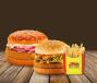 OG Mumbai Burger + Peri Peri Nachos Burger+ Fries
