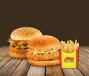 Peri Peri Nachos Burger + Big Crunch Burger + Fries