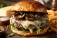 MUSHROOM SWISS BURGER