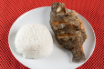Fried Tilapia Fish With Rice