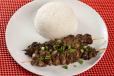 Grilled Chicken Liver With Rice