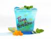 Blue Lagoon Cooler with Mango Boba 