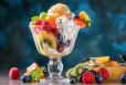 Fruits With Ice Cream