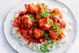 Chicken Manchurian With White Rice