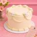 White and Pink Rose Vintage Cake