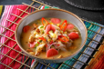Sea Bass Ceviche with Passion Fruit Tigre