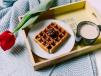 A Piece Of Waffle And Hot Chocolate