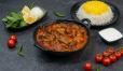 Okra and Meat Stew With Rice