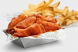 6 pcs Bone-In Wings With Fries