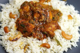 Ghee Rice With Chicken Curry
