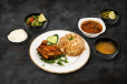 Economic Fried Chicken Meal With Vegetables Of The Day