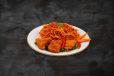 Spaghetti With Breaded Chicken Plate