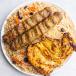 Bukhari Rice With Chicken Tikka and Mutton Seekh Kebab