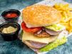 Grilled Double Beef Burger Sandwich