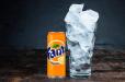 Fanta Orange [245 Ml] With Ice Cubes [1 Cup, 330 Ml]