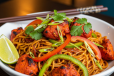 Chicken Tikka Schezwan Noodles 