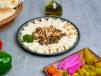 Hummus With Ras Asfour Meat And Nuts
