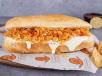Samoon Cheese with Oman Chips and Hot Sauce Sandwich