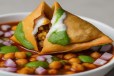Chole Samosa Chaat