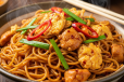 Egg and Chicken Schezwan Noodles