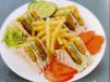 Vegetable Club Sandwich