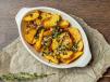 Garlic lemon and thyme potato wedges