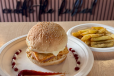 Veg Cheese Paneer Burger With Masala Fries (Portion)