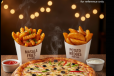 Veg Cheese Pizza And Masala Fries (Portion) And Potato Wedges (Portion)