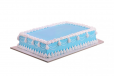 Blue Vintage Sheet Cake