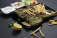 grill chicken charcoal half (green chilly)