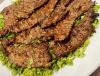 Grilled liver dish