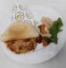 Fava bean and sausage sandwich