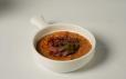 Bean dish with pastrami