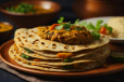 Parata With Veg Curry