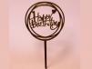 Birthday Cake Topper Round with Heart